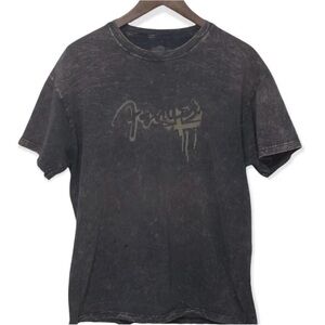 Fender Logo T-Shirt Mens Size Large Acid Wash